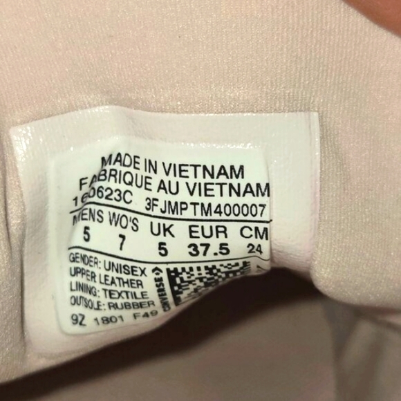 Converse Ladies One-Star Barely Rose Pink Leather Sneakers, size 7 - Picture 5 of 7